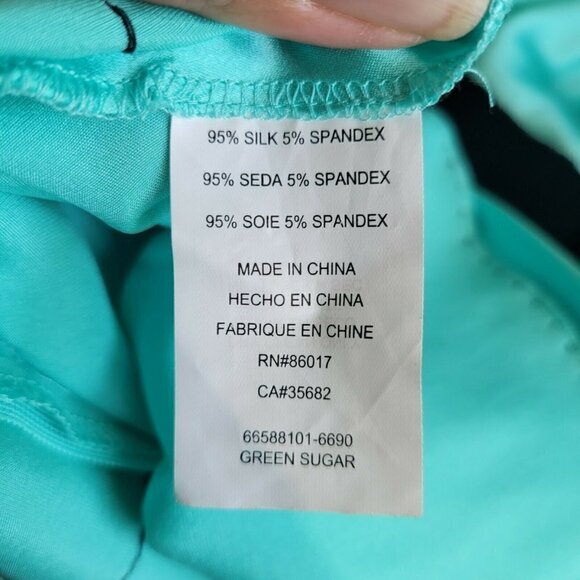 Vintage Bebe Liquid Satin Silk Camisole Top Beaded Sequins Velvet Trim Sz Med - Picture 10 of 13